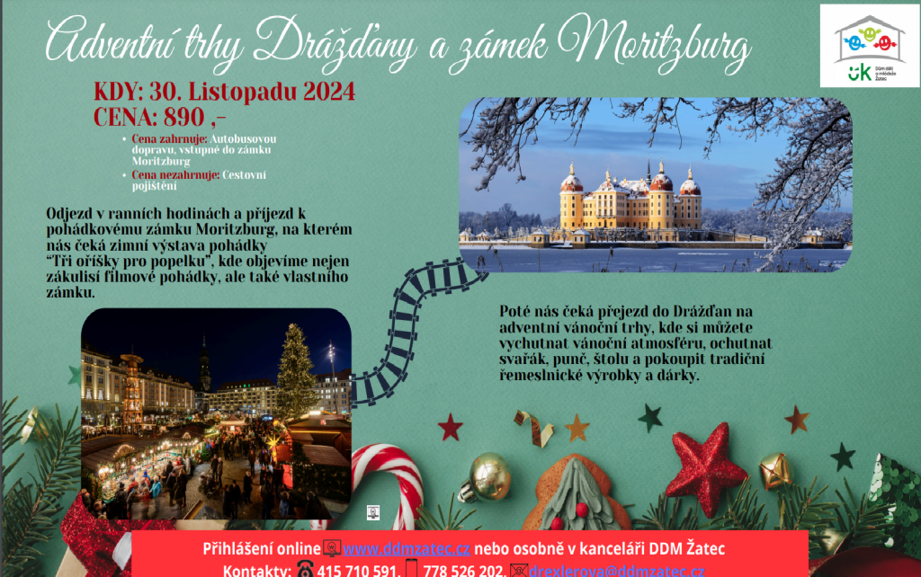 Adventní trhy Drážďany a zámek Moritzburg