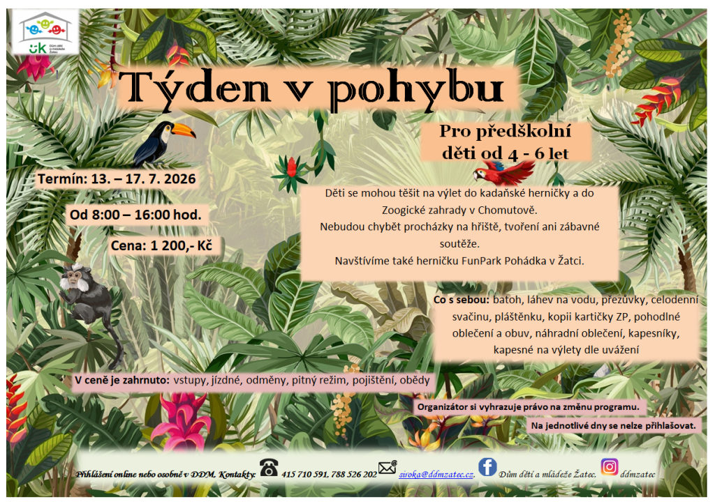 Přt. předškoláci -Týden v pohybu