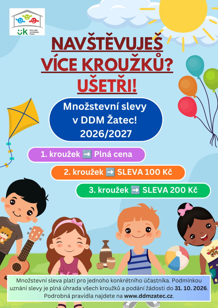 Množstevní sleva na kroužky 2026/2027