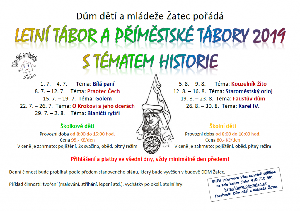 Příměstské tábory 2019